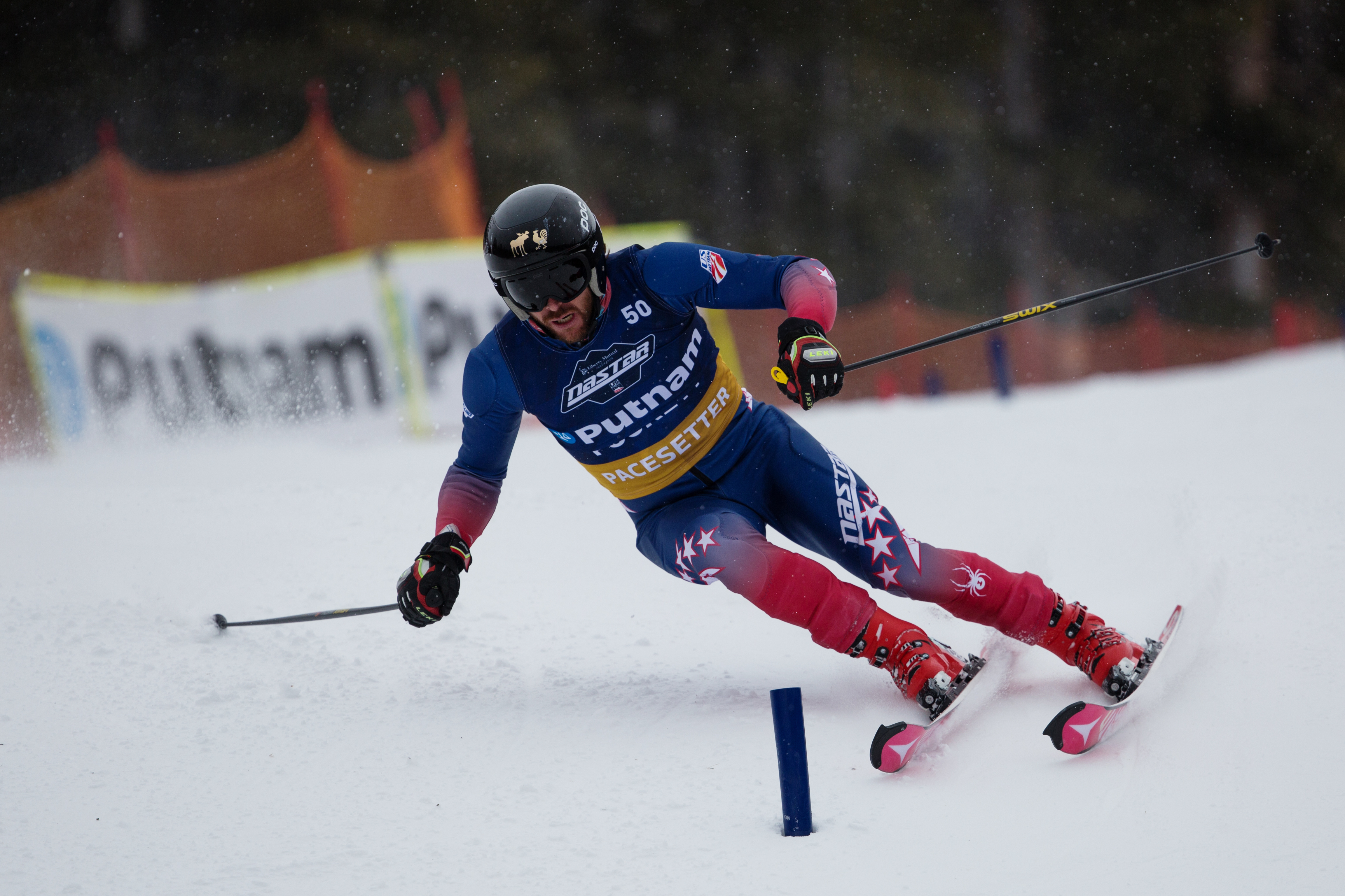 Puckett setting the Par Time in slalom during the Pacesetting Trials