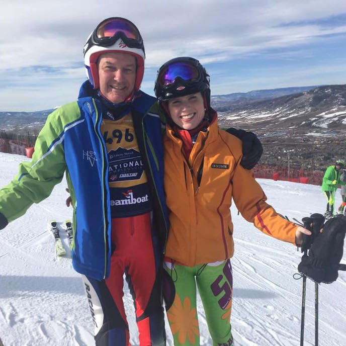 Tom and Rebecca smile after a great three generations of racing at Nationals last year