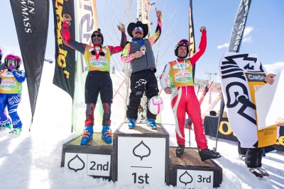 gold adult podium