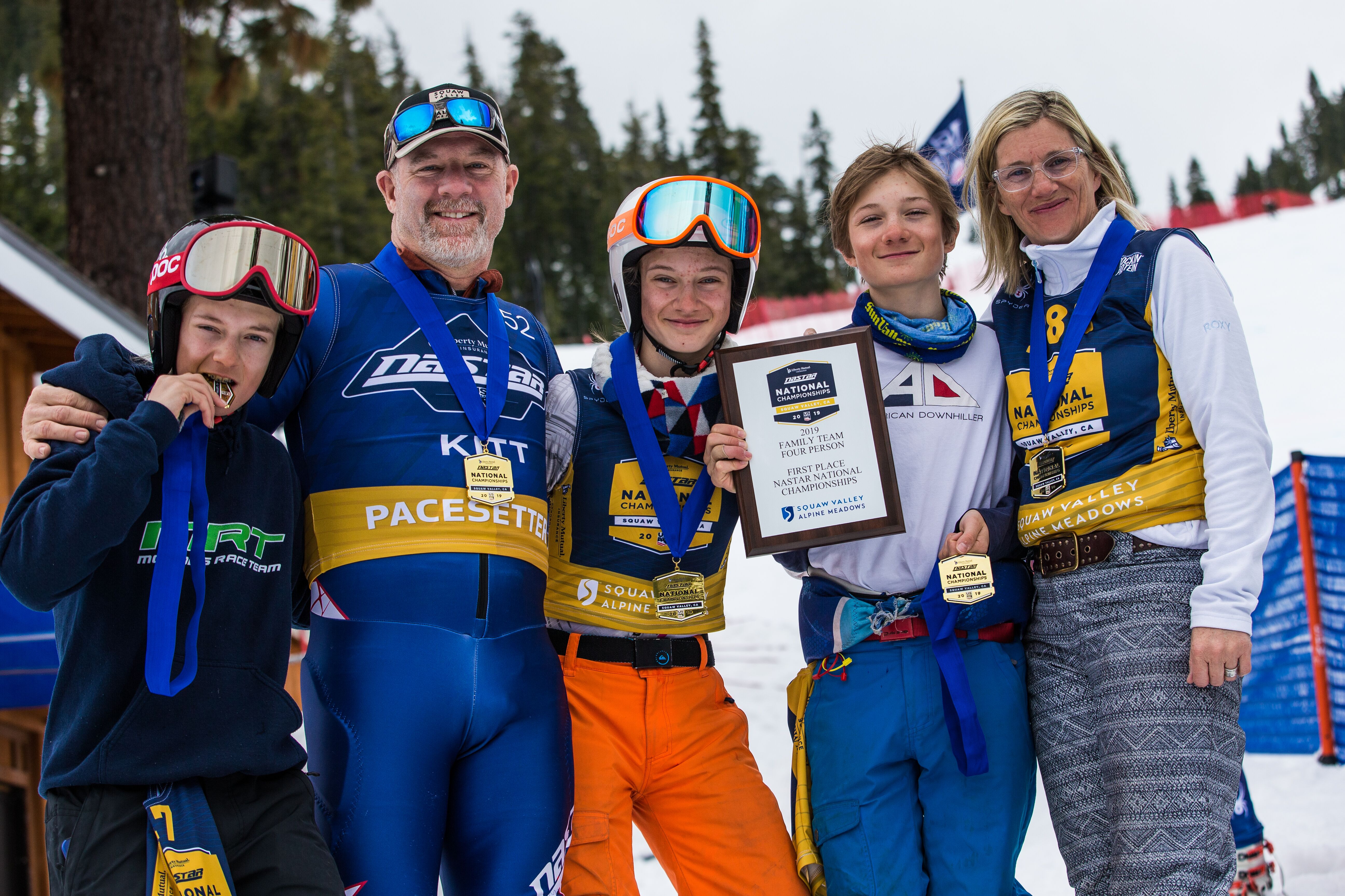 The Kitt Family took first place at the Nationals in the Family Team Race